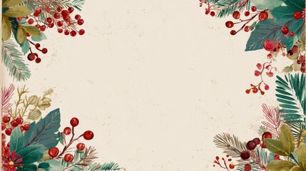 simple Seamless Christmas frame with place for text concept