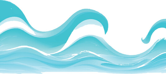 Abstract blue wave illustration flowing water design element perfect for backgrounds and creative projects