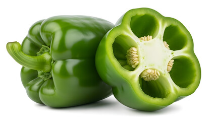 Fresh green bell peppers offer healthy eating ideas