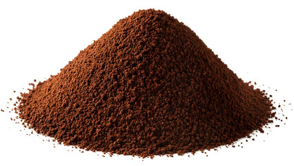 Rich pile of ground coffee ready for your brew