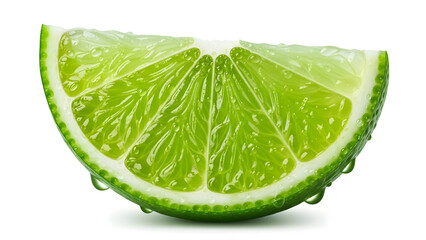 Vibrant lime slice glistening, ready for summer drinks
