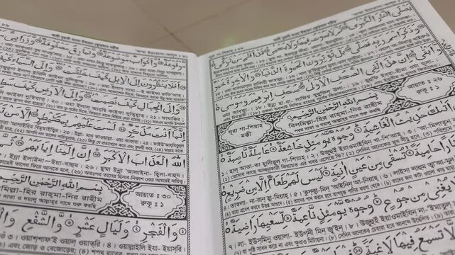Open Holy Quran Pages with Arabic and Interlinear Translation