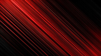 Dynamic Red Light Streaks on Black Background Abstract.
