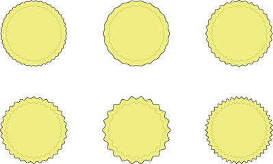 黄色いFrame イラスト / デザイン枠セット