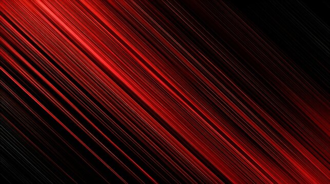 Dynamic Red Light Streaks on Black Background Abstract.