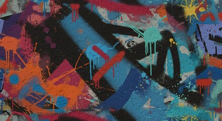 Dynamic Graffiti Art - A Vibrant Fusion of Colors and Forms.