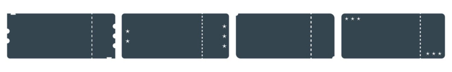 Charcoal Minimalist Simple Event Ticket Vector