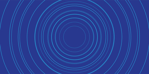 Obraz premium Abstract background with concentric light blue circles creating a ripple effect on a dark blue surface.