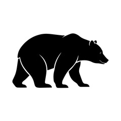 Fototapeta premium Silhouette of a Powerful Black Bear Wildlife, Nature, and Animal Symbolism