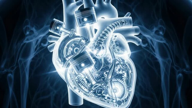 Engineered Heart: A Conceptual Depiction of Medical Technology and Biological Innovation