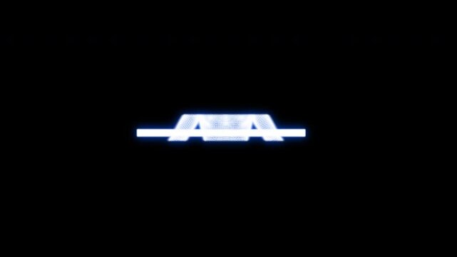neon Human Body scanning loop animation video with alpha channel