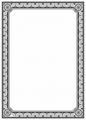 Elegant vector certificate frames featuring decorative borders.