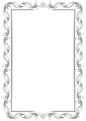 Elegant vector certificate frames featuring decorative borders.