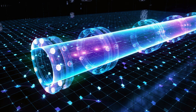 Quantum Tunneling: a high-tech view of quantum tunneling, a core concept in modern science, where particles traverse barriers in ways that defy classical expectations.