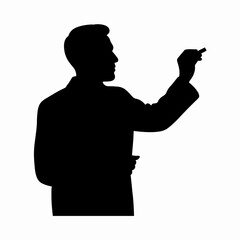 silhouette of a man with gun