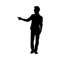 silhouette of a man standing