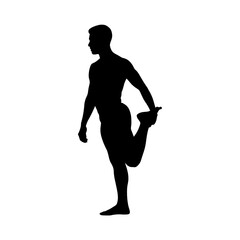 silhouette of a young man