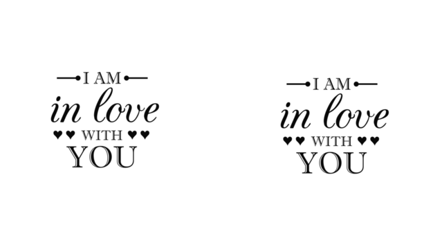 Express Your Affection with a Stylish 'I Am in Love With You' Design, Perfect for Romantic Cards, Valentine's Day Gifts, and Love-Themed Projects