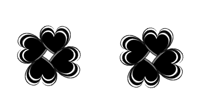 Bold heart clover design offers love and luck for your creative projects, perfect for St Patricks day or showcasing affection in a modern, edgy style - Powered by Adobe