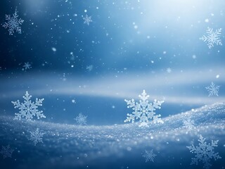 Christmas Blue Snow Bokeh Background, Festive Holiday Backdrop, Winter Christmas Design, Blue Bokeh Wallpaper
