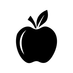 Black Apple Silhouette Icon