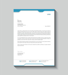 vector business letterhead template design