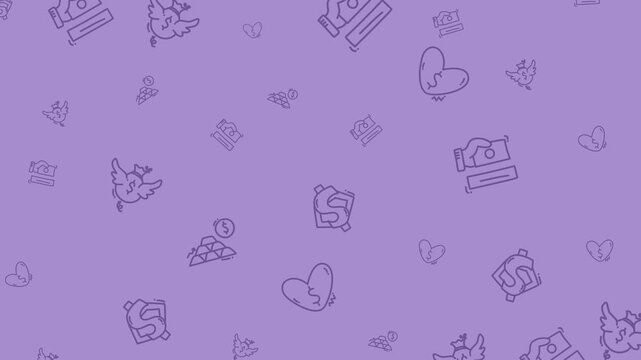 seamless pattern with pink hearts