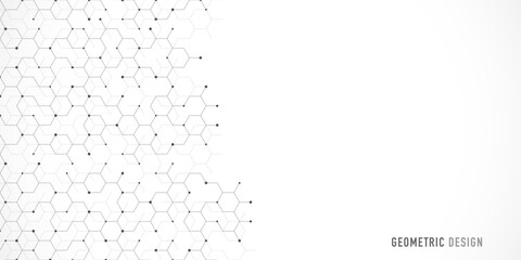 Abstract geometric background of simple hexagon pattern