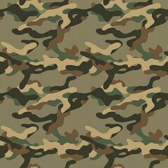 Fototapeta premium Green and Brown Tactical Camo Pattern – Seamless Design