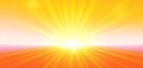 Obraz premium Abstract yellow gradient anime backdrop, vibrant sun rays, japanese, bright yellow