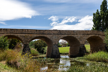 old stone bridge over the river