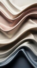 Abstract waves of flowing silk fabric in subtle and neutral shades