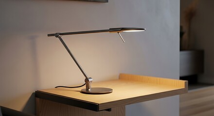 Contemporary Desk Lamp Illuminating a Minimalist Workstation Setting