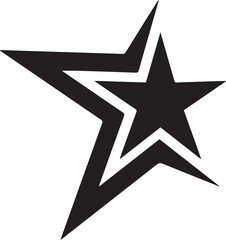 Bold Star Abstract: A striking black star design commands attention, its bold lines and abstract form radiating dynamism and energy. 