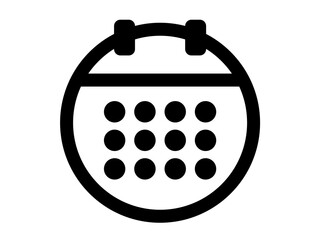 丸いカレンダー アイコン / Calendar Icon &ndash; 日付・スケジュール・予定管理デザイン