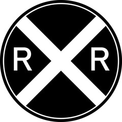 Railroad, crossing, logo, sign, symbol, Layered, color, cut, file, silhouette, road, sign, street, train, R&R ,evening, graphics,
