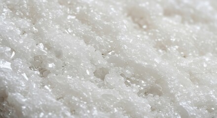 Sparkling sugar crystals close-up macro, illuminating grainy structure