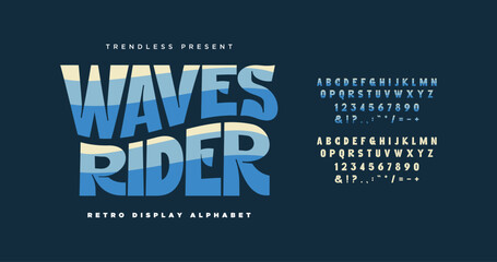 Classic vintage wavy alphabet. Easy compose vector words. © Haqqani Slab