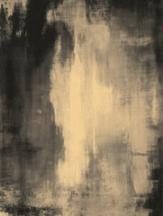 Distressed canvas background with rough brushwork, charcoal and sepia tones, worn edges — high-detail grungy abstract texture