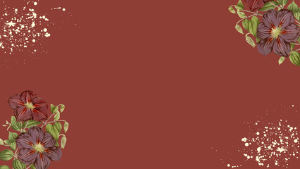 Christmas Banner Abstract floral background design with colorful flowers, leaves, and a decorative spring vector frame border Perfect for Seasonal Sale Ads, Sales Flyers, Greeting Cards.