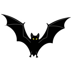 scary black bat monster halloween creature silhouette