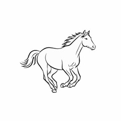 Elegant Horse Running Gracefully in a Dynamic Pose.