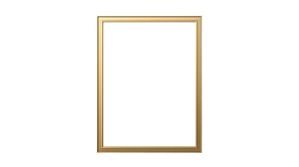 Obraz premium Gold Picture Frame PNG – Isolated Decorative Vintage Frame with Transparent Background