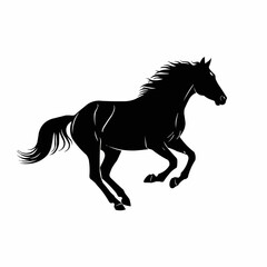 Galloping Horse Silhouette Dynamic Equine Motion.