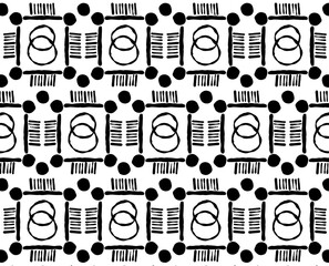 Abstract. Seamless pattern in black on an isolated background.