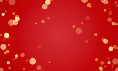 金色の玉ボケと赤い背景