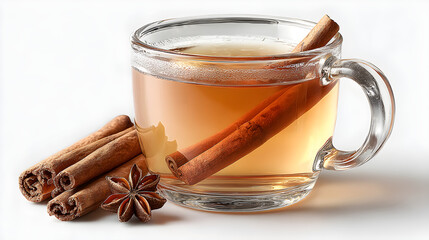 cup of coffee with cinnamon and anise