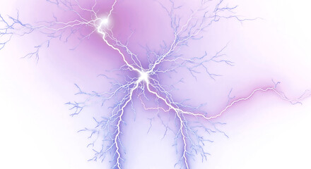 Dynamic purple lightning strikes illuminate the dark sky with raw, powerful energy