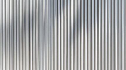 Corrugated aluminum sheet with even vertical ribs creating a seamless texture.