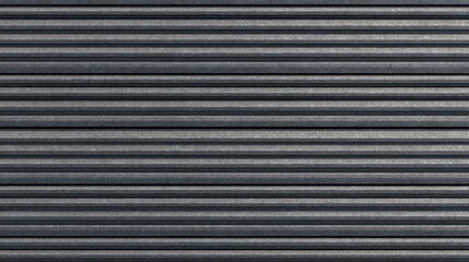 Dark Gray Ribbed Metal Panel Texture Background with Seamless Pattern